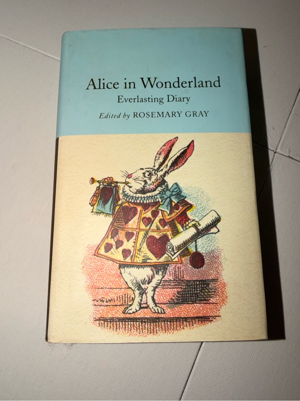 Alice in Wonderland Everlasting Diary by Rosemary Gray - Light Blue/Cream Cover